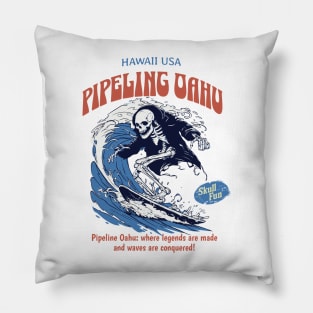 Pipeline Hawaii skull surf 8211 Pillow