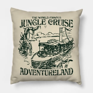 World Famous Jungle Cruise - Adventureland (Dark Green) Pillow