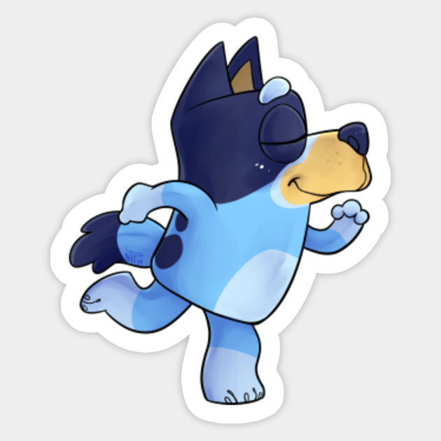 blueys dance bluey sticker teepublic au