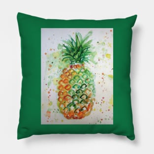 Pineapple Watercolor Painting - Funky Cool Pillow