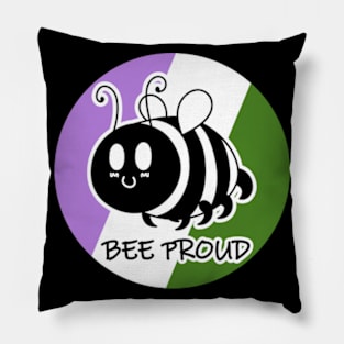 Bee Proud Genderqueer Pillow