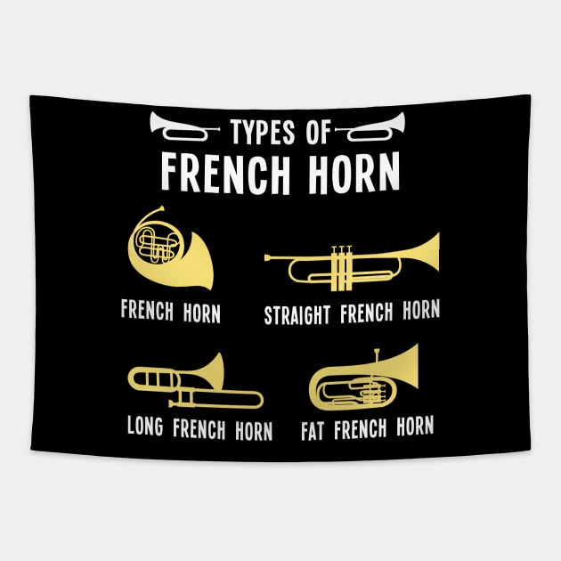 Types of French Horn Tapestry by Shirtbubble