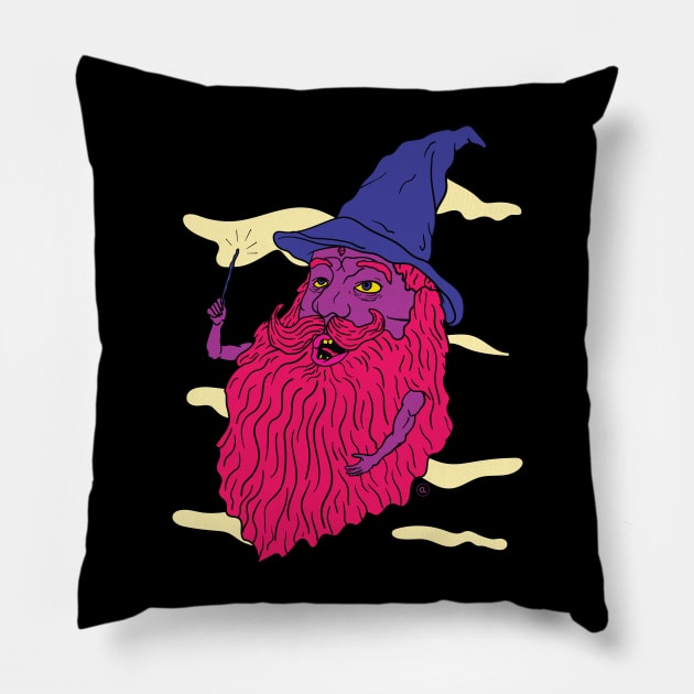 Wizzy Wizard Pillow by CalebLindenDesign