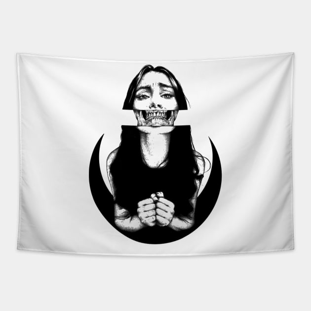 horror girl Tapestry by Dark_Space