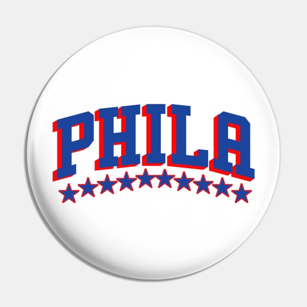 Sixers - Phila (Blue and Red) Pin by scornely