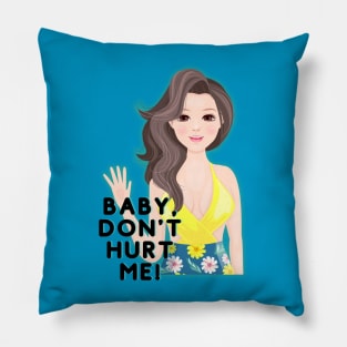 Adorable woman. Pillow