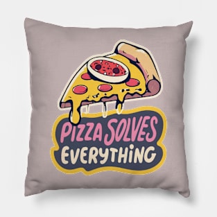 Pizza solves everything Pillow