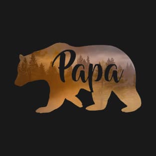 Men's Papa Bear & Forest Awesome Camping T-Shirt