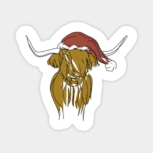 Christmas cow Magnet