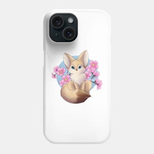 Chibi Fennec Fox Cherry Blossoms Phone Case