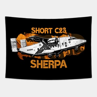 C23 Short Sherpa Cargo Military Aircraft Tapestry