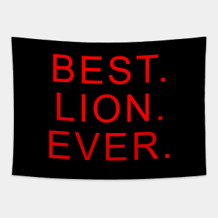 best lion ever Red Tapestry