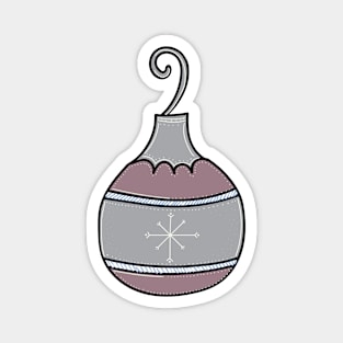 Whimsical Holiday Ball Ornament Illustration Magnet