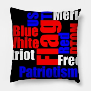 Word Cloud Freedom Pillow