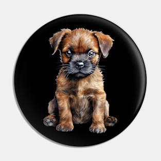 Puppy Border Terrier Pin