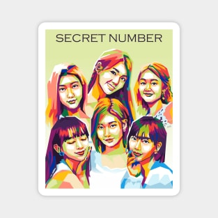 secret number pop art Magnet