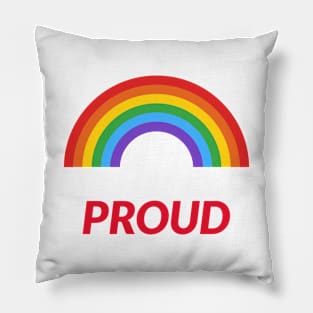 Rainbow 'PROUD' Pillow