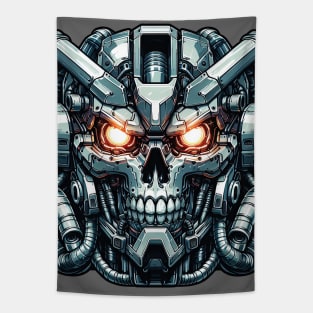 Biomech Skull S01 D16 Tapestry