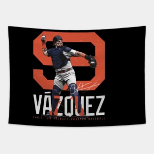 Christian Vazquez Houston Bold Number Tapestry