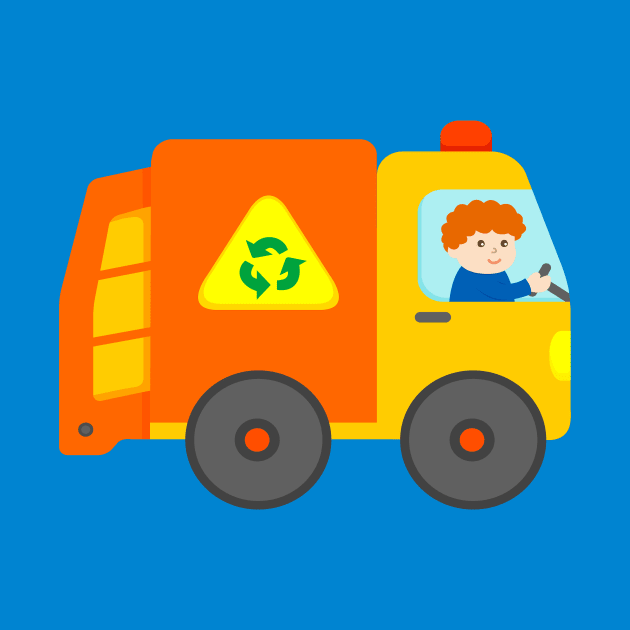 Trash Collector Garbage Truck Boy by samshirts