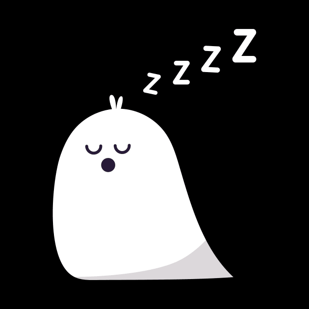 Sleeping Ghost Funny Halloween by Foxxy Merch