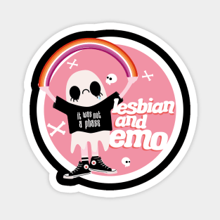 Lesbian and Emo Badge Magnet