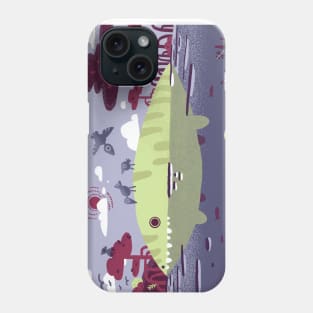 Saltwater Crocodile in Mangrove Swamp Phone Case