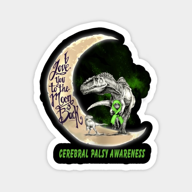 cerebral palsy dinosaur moon Magnet by TeesCircle