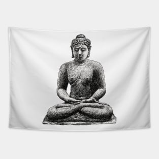 Vintage Buddha Sketch Tapestry