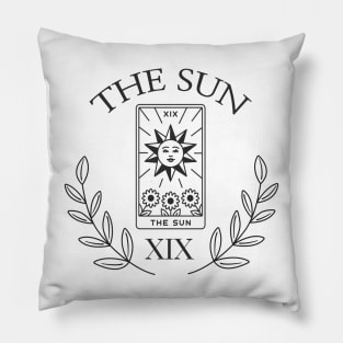 minimalistic the sun tarot Pillow