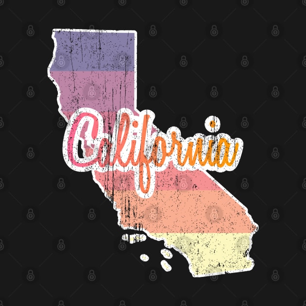 California State Map Vintage by AR DESIGN