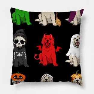 Golden Retrievers Halloween Funny Golden Retrievers Costume Pillow