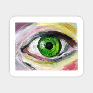 Green Eye Painting Magnet