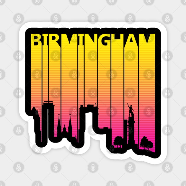 Retro 1980s Birmingham City Skyline Magnet by GWENT