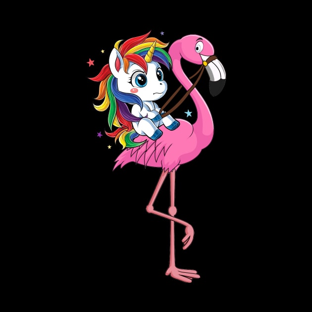 Unicorn Rider Flamingo Funny by cruztdk5