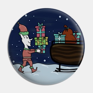 Christmas elf Pin