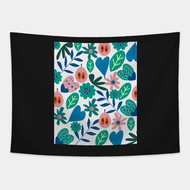 Lively fresh fruits and flowers Tapestry by cocodes