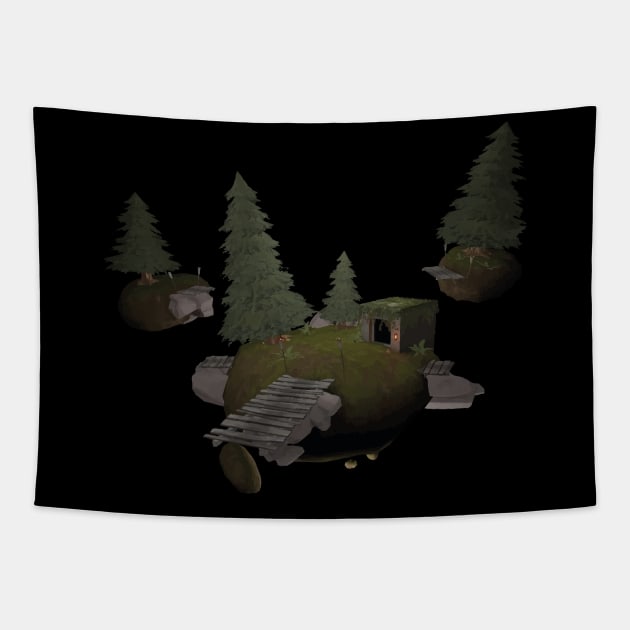 Floating Islands Tapestry by Kabus