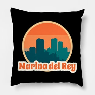 Vintage Marina del Rey Pillow