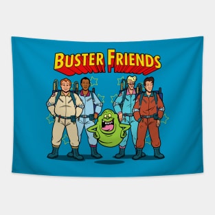 Retro 80's Funny Superhero Mashup Cartoon Tapestry