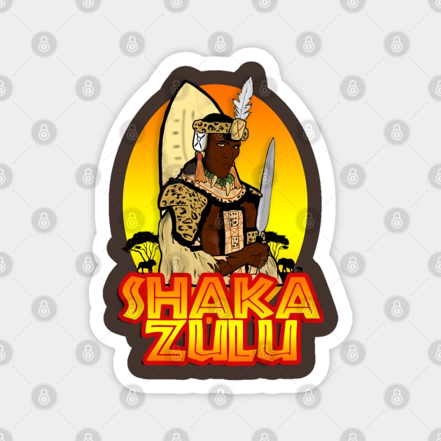 Shaka Zulu Magnet by Corecustom