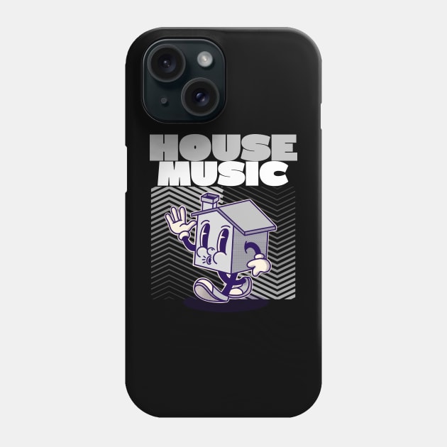 HOUSE MUSIC  - Character (grey) Phone Case by DISCOTHREADZ 