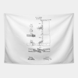 Car coupling Vintage Patent Hand Drawing Funny Novelty Tapestry