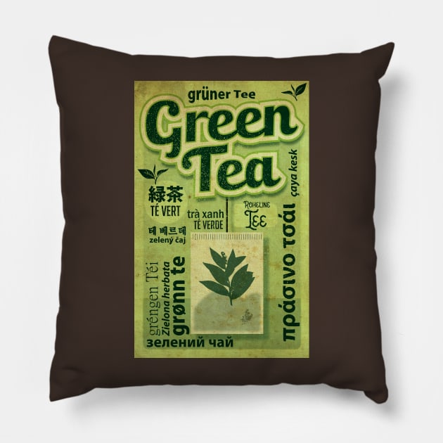 International Green Tea Pillow by CTShirts