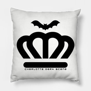 Charlotte Dark Scene black logo Pillow