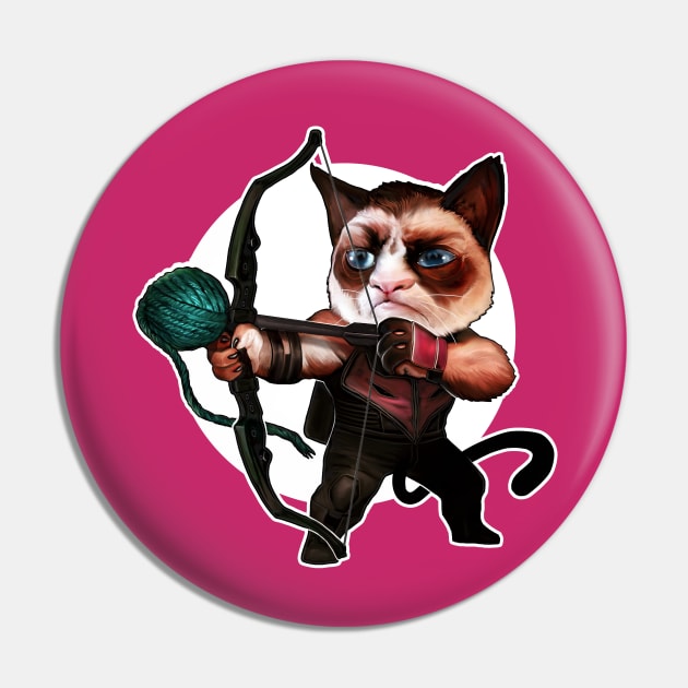 Hawkeye Cat Pin by Corbella