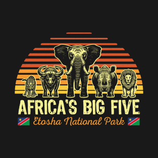 Africa's Big Five Safari | Leopard Rhino Elephant Buffalo Lion | Big 5 Africa | Etosha National Park T-Shirt