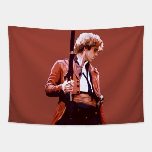 Painting of Enjolras standing with a gun Tapestry