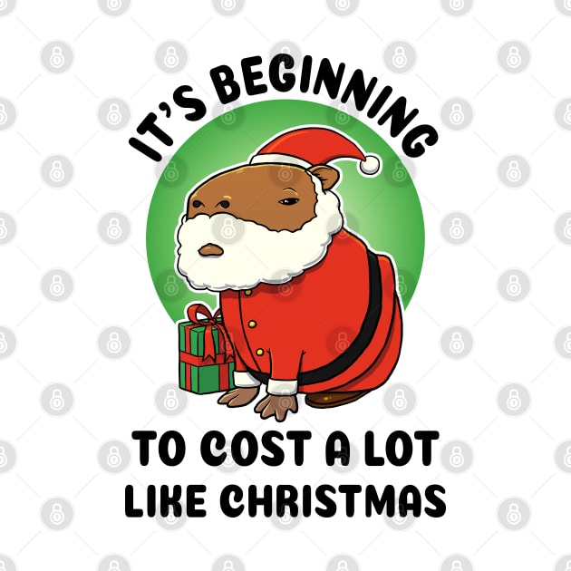 It's begining to cost a lot like Christmas Capybara Santa by capydays
