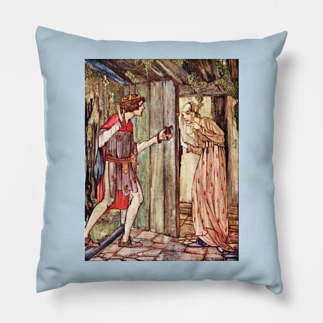 Rie Cramer - Little Brother and Little Sister Pillow by forgottenbeauty